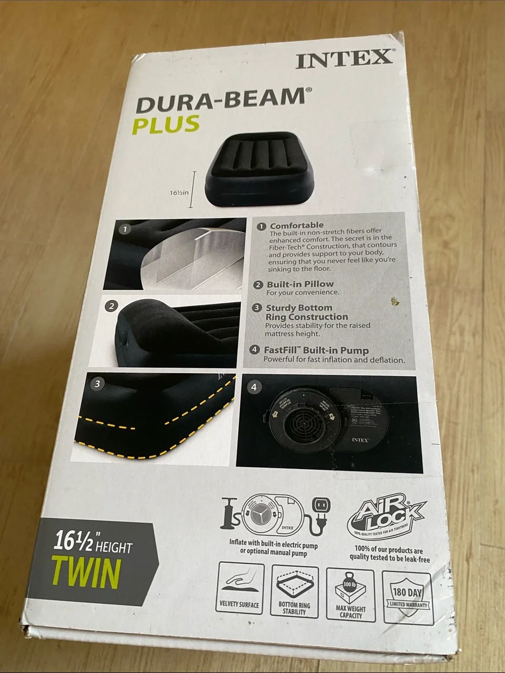 INTEX Dura-Beam Plus Inflatable Air Mattress - Black